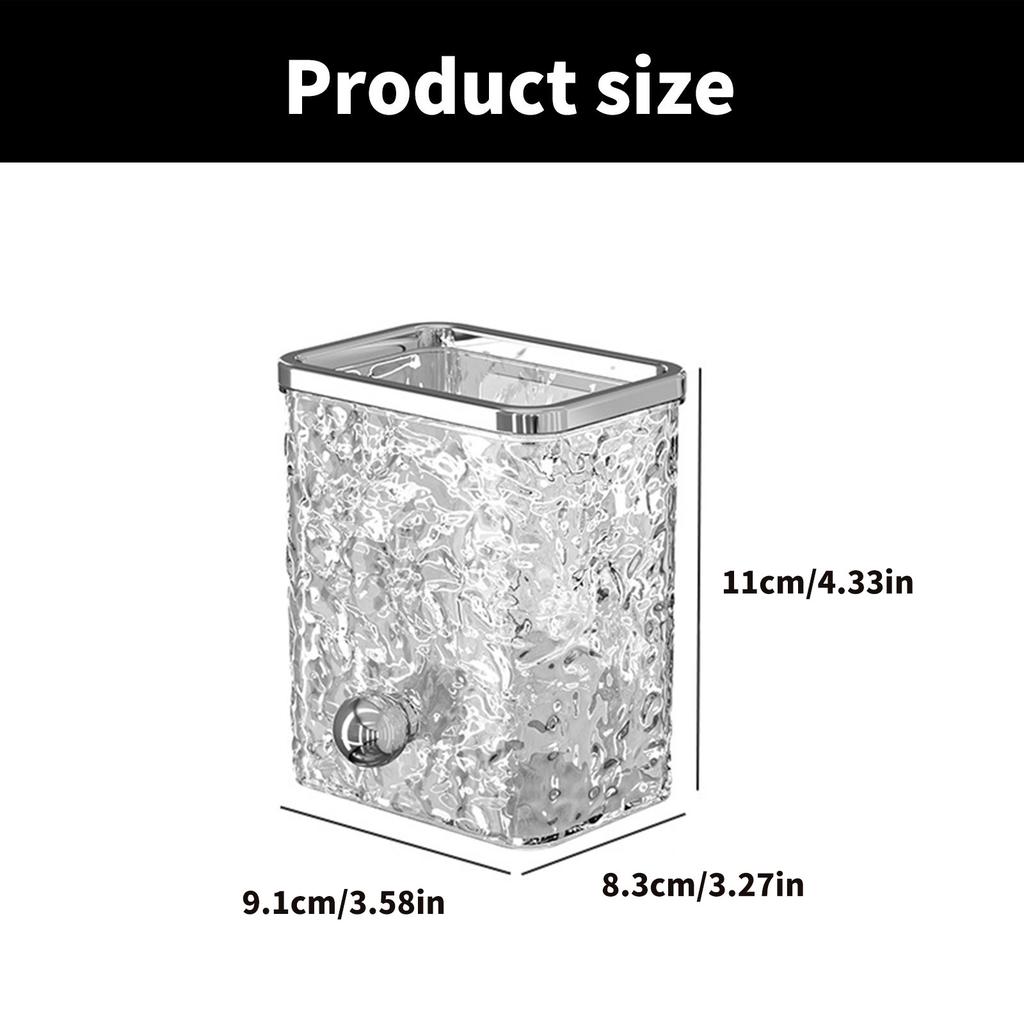 Stylish Glaciers Hanging Organizer for Toothbrush and Toothpaste Space Saving Box Self Adhesive Razors Storage Rack