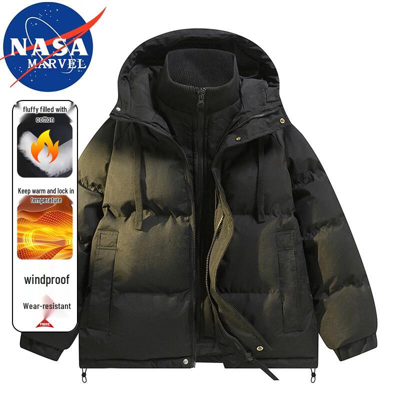 NASA MARVEL Men's Winter Hooded Puffer Jacket