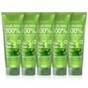 Miraclair Aloe Vera 100% Pure Alcohol-Free Soothing Gel, Moisture-Rich, 5 Pcs, 260ml