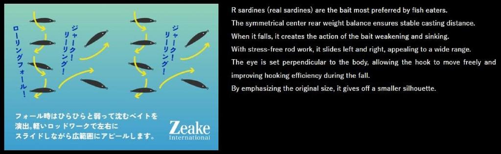 Zeake Metal Jig R Sardine 20 Grams 124 (5851)
