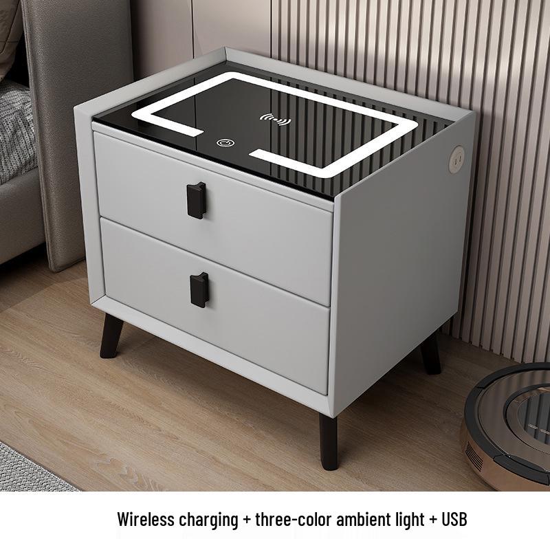 Luxe Smart Bedside Table with Wireless Charging and Storage