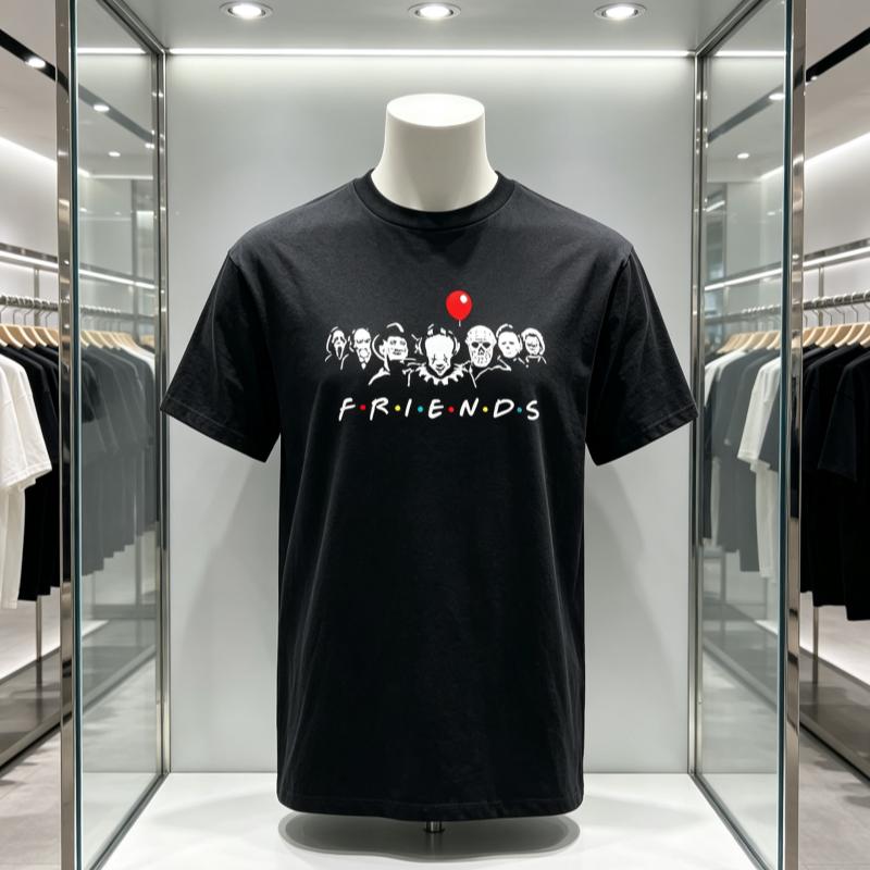 2026 New Fashion Skinfriendly Comfort High Quality Cotton Tshirt Funny Friends Print T Shirtsummer Cool Oneck Male Tops Tee