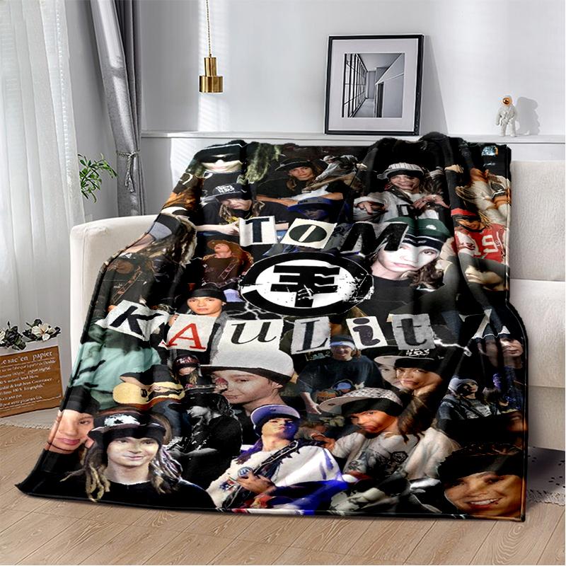 2025 New Style Tokio Hotel Rock Band Bill Tom Kaulitz Blanket,Soft Throw Blanket for Home Bedroom Bed Sofa Cover Kids Gift