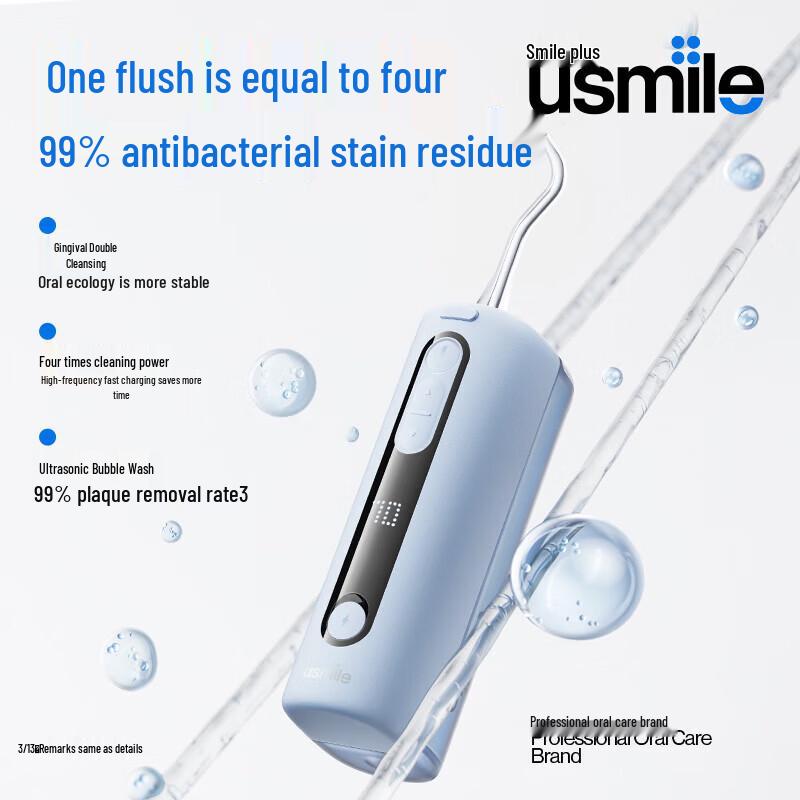 usmile C20 Мини Портативный Двухпоточный Ирригатор для Полости Рта Вилка CN (адаптер в комплекте)