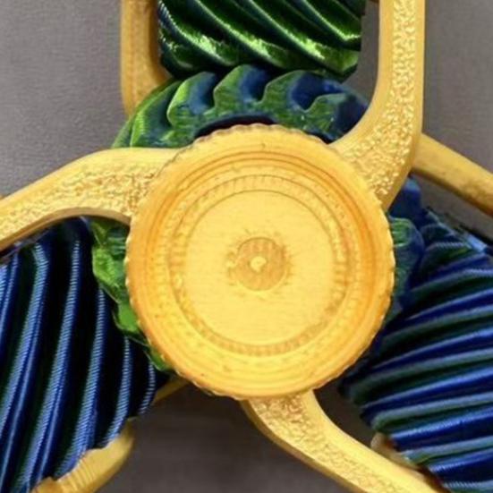 Stress Relief Fidget Spinner 3D Printed Anti-Anxiety Gear Spinning Toy Portable Travel Home Office Finger Roller EDC Desk Toy