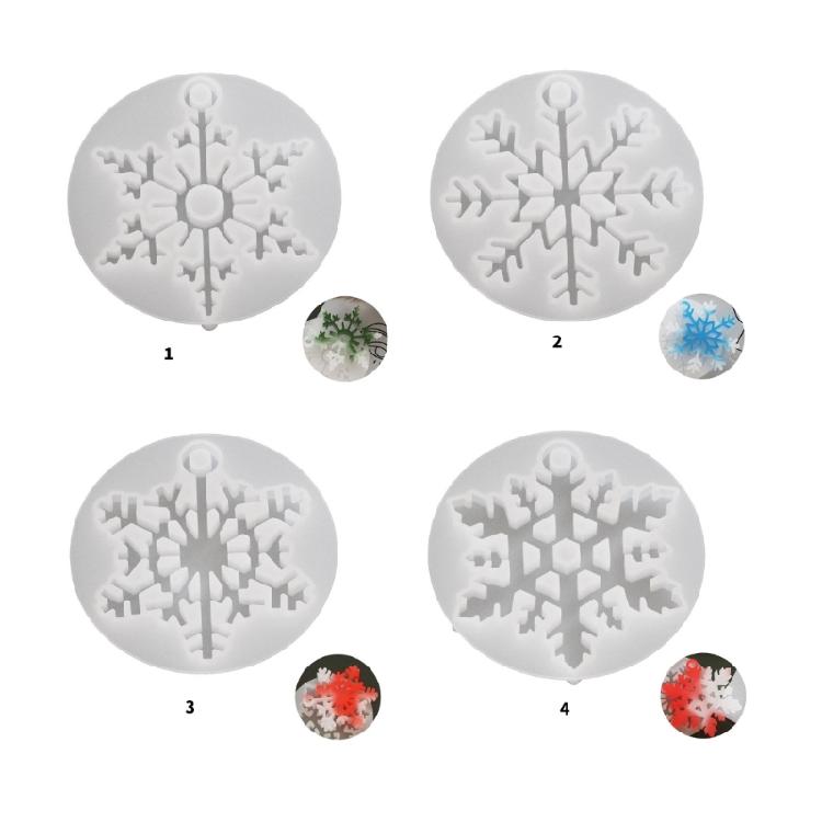 Silicone Resin Snowflake Molds For Jewelry Crafting Create Custom Earrings And Necklaces and Home Display Ornament