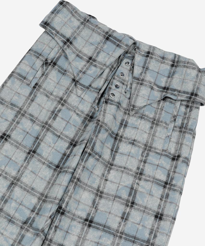 PROBLEMALLWAYS Rustic Check Shirt Pants Skyblue