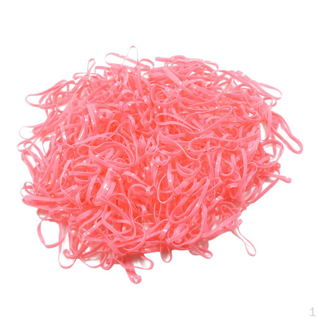 Цветная резинка для плетения, фиксатор для хвоста, украшение, безвредная, для волос, 380 Pink