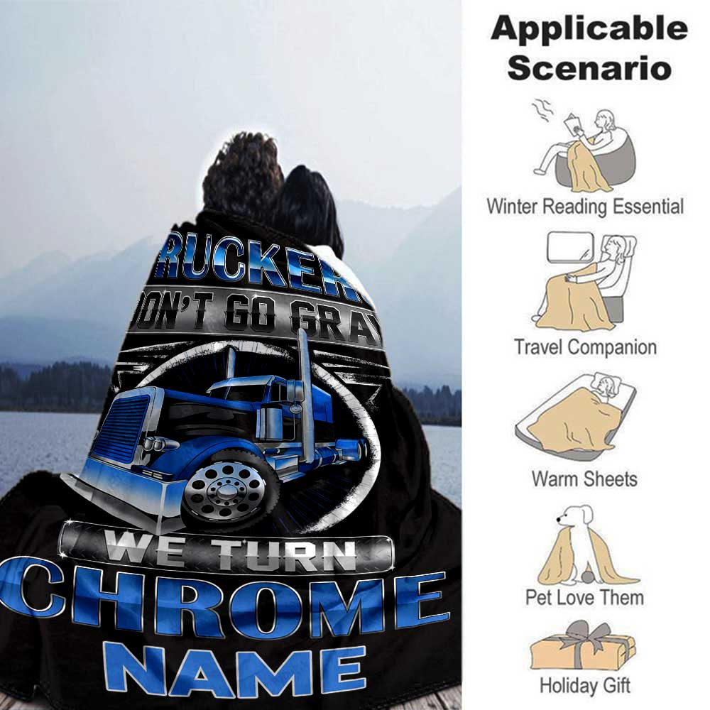 Truck Personalized Name Blanket Throw Personalized Blanket Soft Warm Cozy Throw For Bed Sofa Office Chair Livingroom Ideal for All Seasons