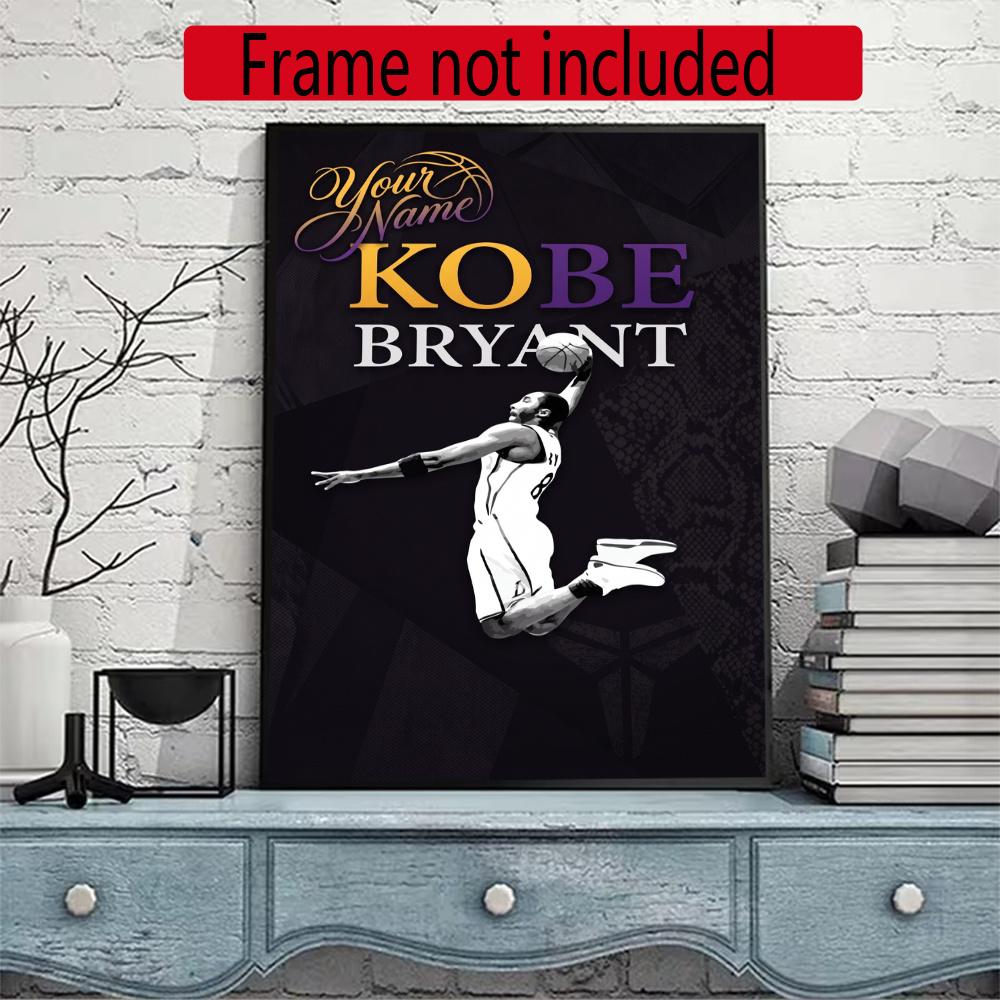Kobe Personalized Name Round Diamond Painting Kit Diamond Embroidery Painting Rhinestones Mosaic Frameless Handwork Decoration Arts