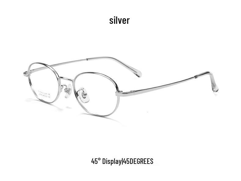 Retro Artistic Titanium Small Frame Glasses - Thick, Fashionable, Fresh & Sweet Style