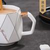 Creative ceramic cups and saucers luxury coffee cups set mugs Phnom Penh tray with spoon coffee cup