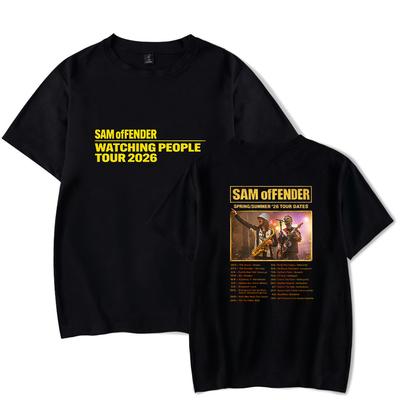 Sam Fender 2026 Tour People Watching Koszulka z Merchem Trasa 2026 Merch Fajne Nadruki Koszulki dla Unisex i Kobiet Streetwear
