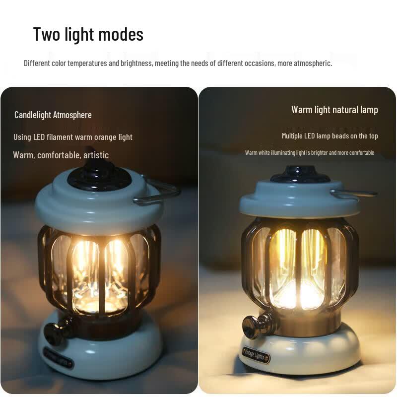 TAN XIAN ZHE Vintage Rechargeable Camping Lantern