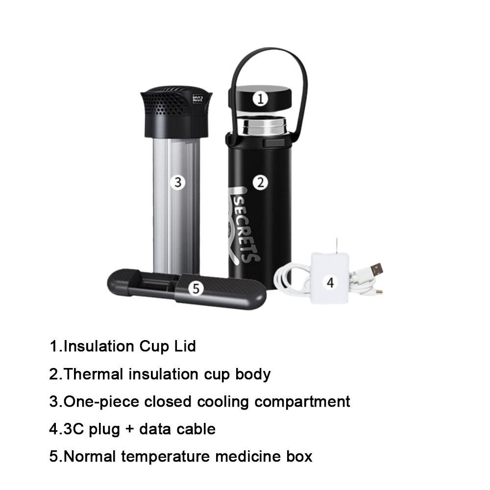 LCD Digital Display Insulin Refrigerated Cup Portable Design Insulin Cooler Box  Drug Storage