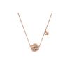 Diamond Embellished Ball Pendant Choker Necklace Women Necklace Silver Rose-Gold EG3537221
