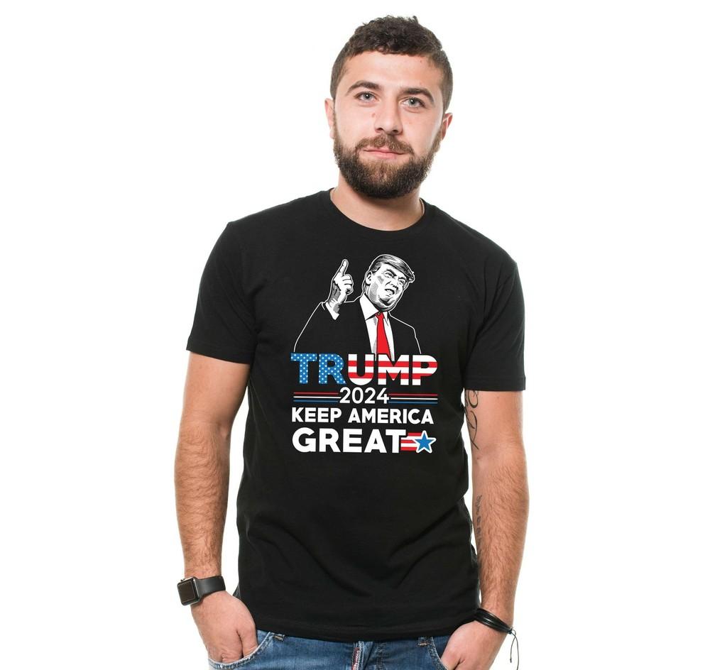 Trump 2024 Shirt Keep America Great T-Shirt USA Patriotic Shirt Republican Gifts Unisex T-Shirt XXXXL