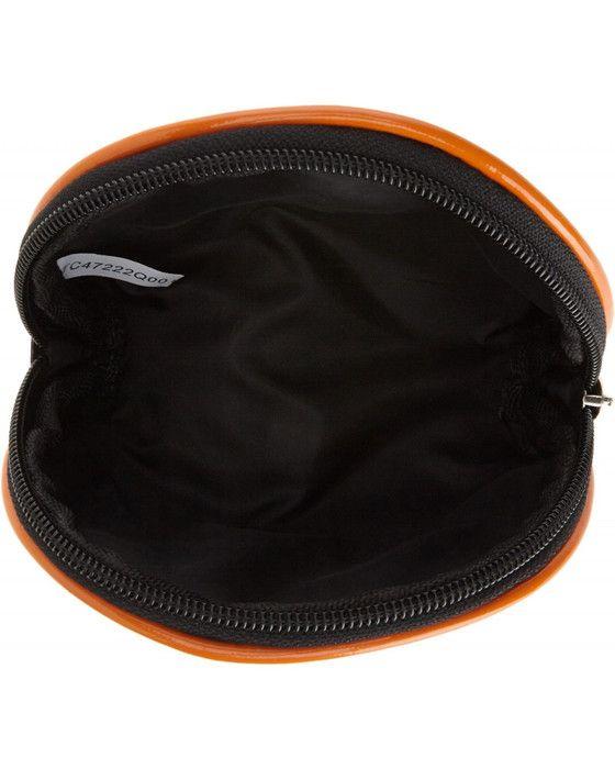 Porte-monnaie - Le Temps des Cerises - RUMBA - Cuir synthétique verni - Demi-lune - Noir et Orange