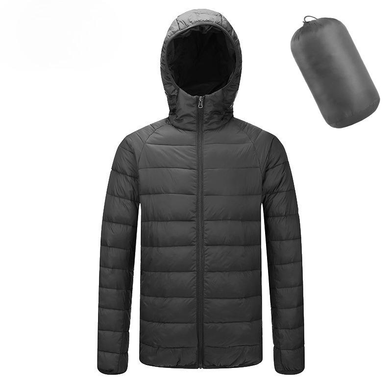 Cotton-padded Jacket Men's Winter Cotton-padded Jacket Stand-up Collar Hooded Padded Jacket Men's Lightweight Warm Jacket