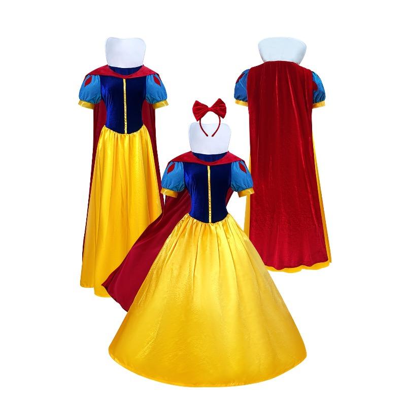 Disney Snow Princess Cosplay Dress Cartoon Carnival Deluxe Snow Princess Cosplay Costume Adult Cosplay Dress Princess Dress Women Adult Clothing