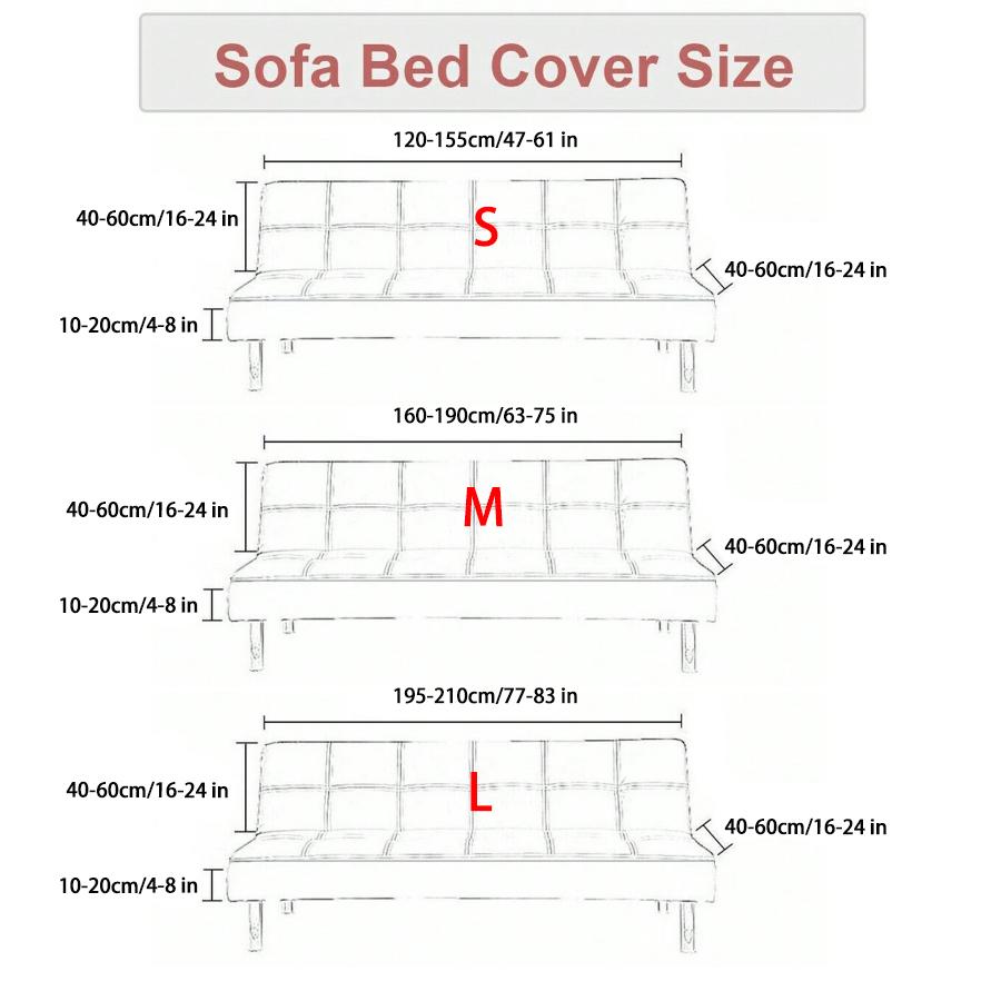 1pc Printed Christmas Element Pattern Sofa Bed Cover High Elasticity Decorative Sofa Bed All-season Use