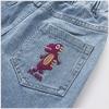 Children's Dinosaur Embroidered Denim Shorts - Summer Korean Style for Boys