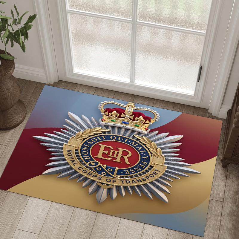 Royal Engineers A.F.C Design Crystal Velvet Carpet Cozy Non?Slip Printed Rug For Bedroom Living Room Entrance
