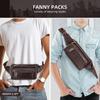 Humerpaul Famosa marca de moda para hombres, riñoneras de cuero genuino, organizador, bolsa de viaje para el pecho, cinturón de cintura, riñonera pequeña para teléfono móvil