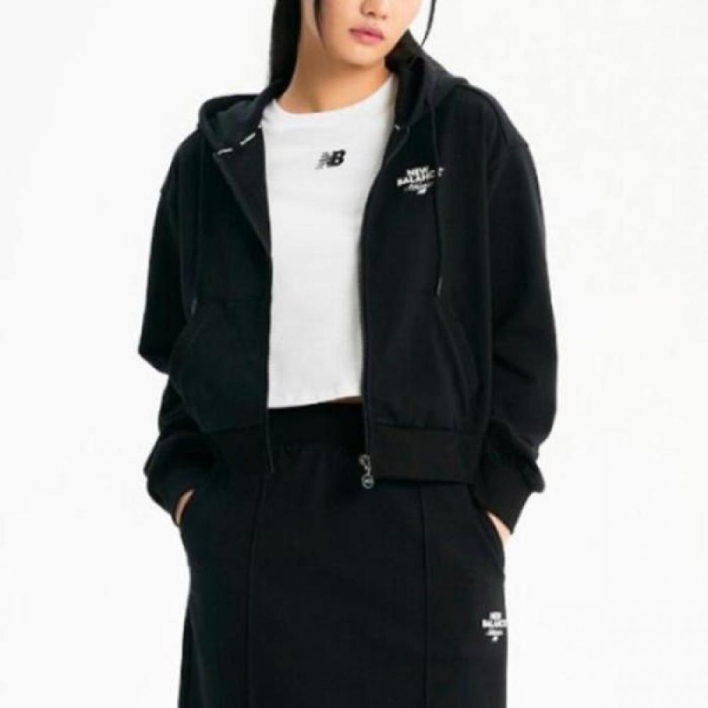 

Толстовка с капюшоном New Balance W NewW Essential на молнии nbmde1W232 19 blacks/85