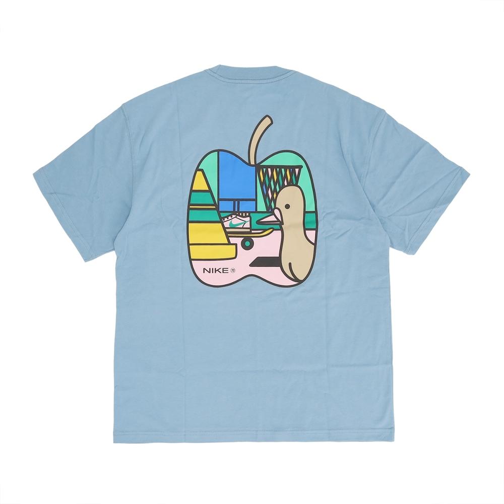 Nike Cartoon Pattern Round Neck Short Sleeve T-Shirt SS22 Men Tops Sky-Blue DR7762-494