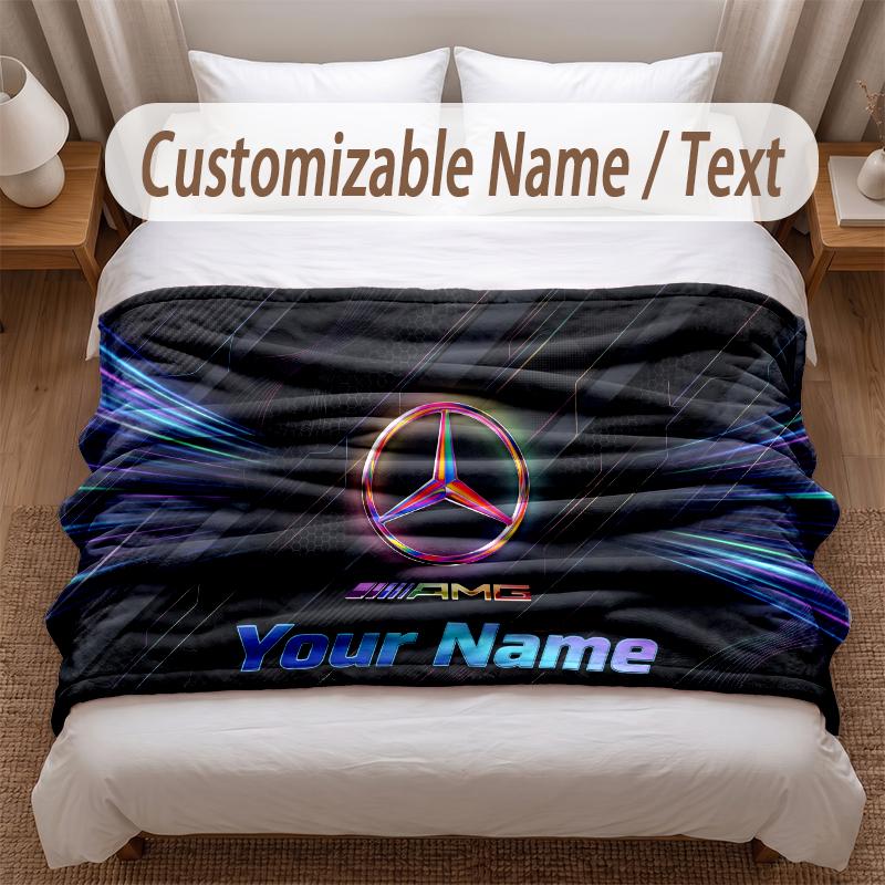 Montreal Canadiens Printed Flannel Blanket Custom Name Text Soft Warm Throw For Bedroom Holiday Gift