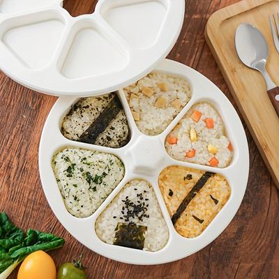 6-in-1 Triangular Rice Ball Sushi Mold Bento Box Japanese Food Preparation Tool