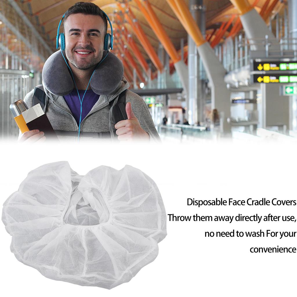 50 szt. Jednorazowe Pokrowce na Podgłówek do Masażu z Włókniny Poszewka na Poduszkę w Kształcie U Profesjonalna Bielizna