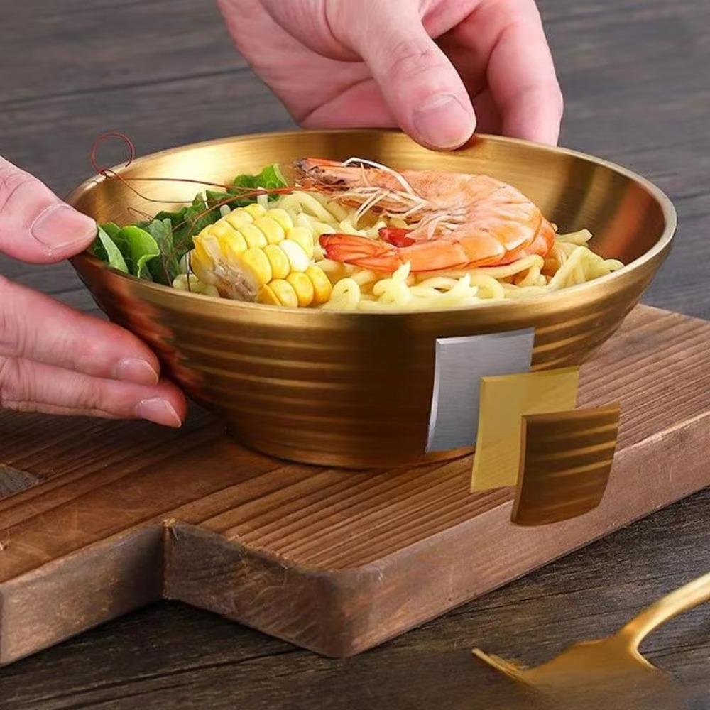 Bol Ramen Dublu Strat Oțel Inoxidabil 304 Bol Supă Tăiței Reci Bol Japonez Casă Restaurant