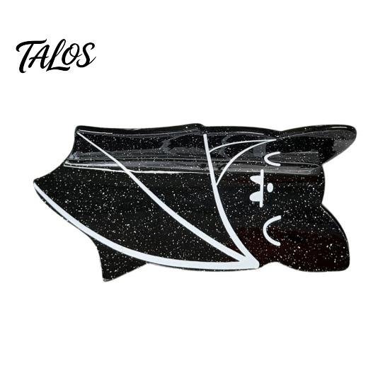 Funny Bat Shape Hair Pins Halloween Cute Claw Clip for Thick Hair, Acrylic Strong Grip Creative Ornaments Women Girls, Gothic Style Accessories