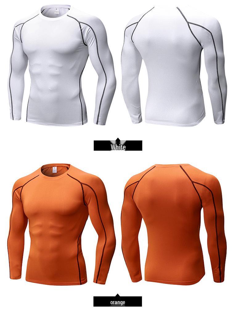 Men's PRO Quick-Dry Long Sleeve Sports Tights for Running, Training, and Basketball