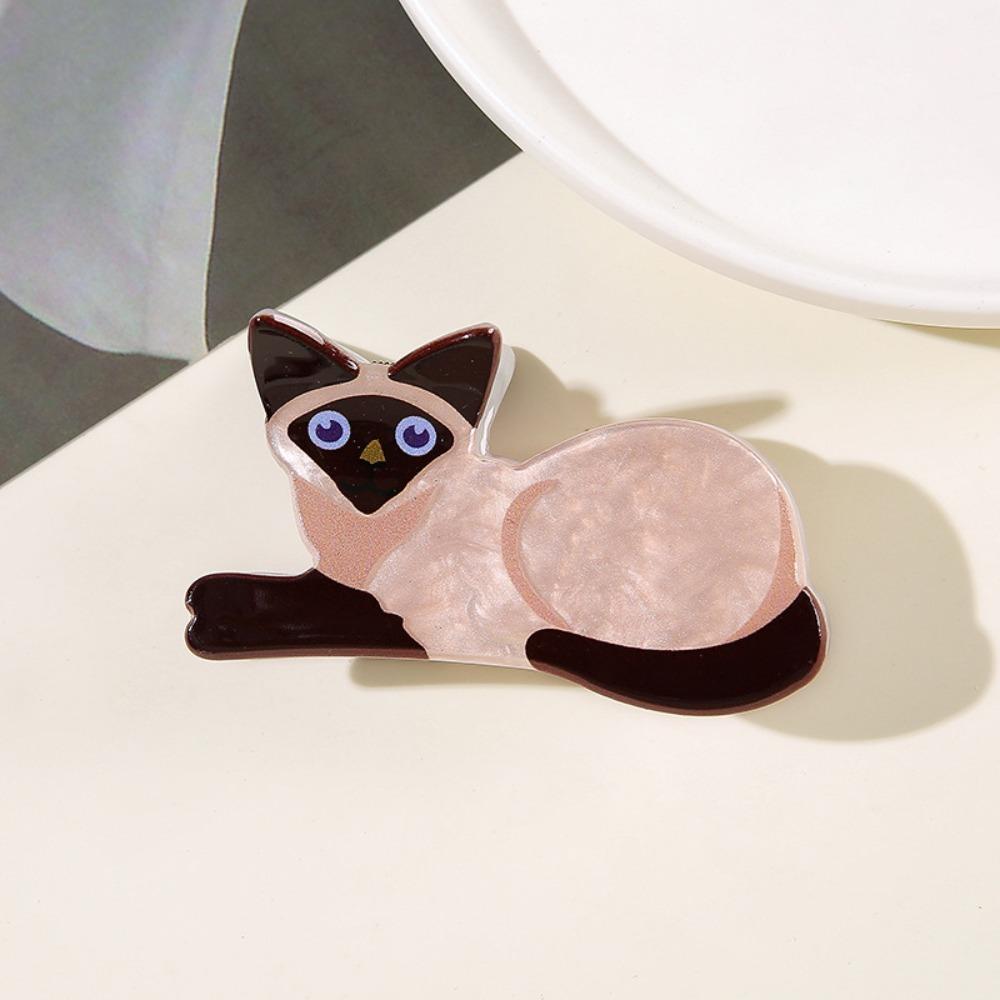 Cute Sweet Cat Hairpin Personalized Cartoon Animal Claw Clip Fairy Hairpins Daily Wear