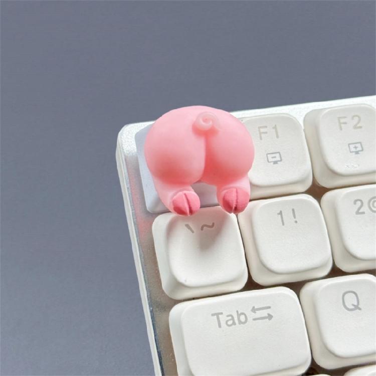 ESC ABS Keycaps Rose Cochon Lapin Chats Ours Fesses Clés d'Animaux 3D pour Passionnés de Claviers Mécaniques