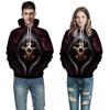 Skeleton Man In The Dark 3d Digital Print Couple Hoodie Autumn/winter Adult Jacket