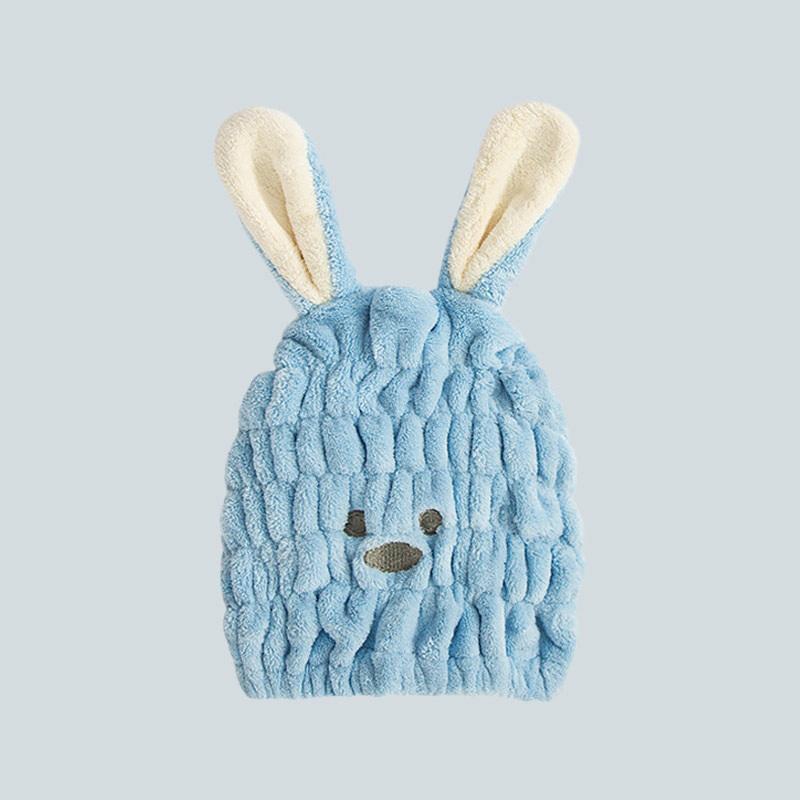 Strong Absorbing Dry Hair Cap Shower Thick Coral Fleece Bath Towels Long Ears Rabbit Drying Ultra-Soft Hats Turban Bath Supplies
