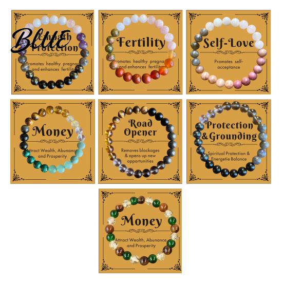Eco-friendly Bracelet Sustainable Natural Faux Crystal Stretchy New Mom Gift