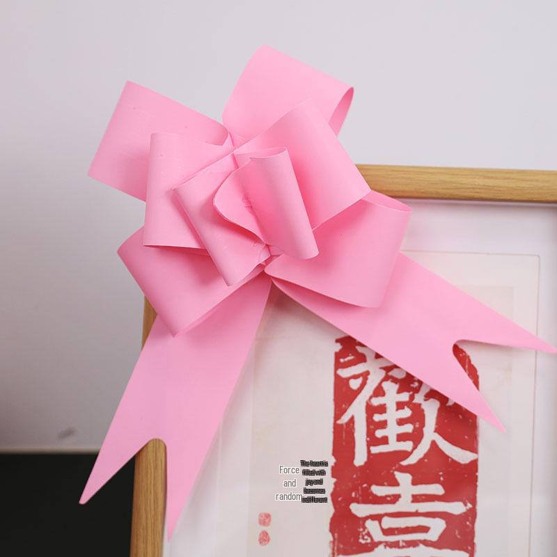 Wedding Car Mirror Pull-Flower Bow and Gift-Packaged Qixi Flower Bouquet