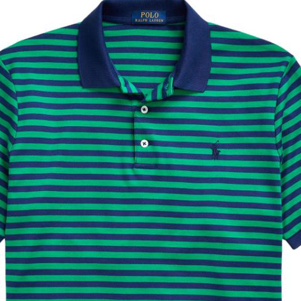 Polo Ralph Lauren Color Block Striped Logo Embroidered Short Sleeve Polo Shirt Men tops Green MNPOKNI1N821162-300