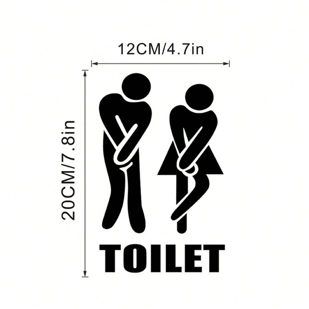 Add A Fun and Stylish Touch To Your Home with This Removable Man/Woman Toilet Sign Wall Sticker!