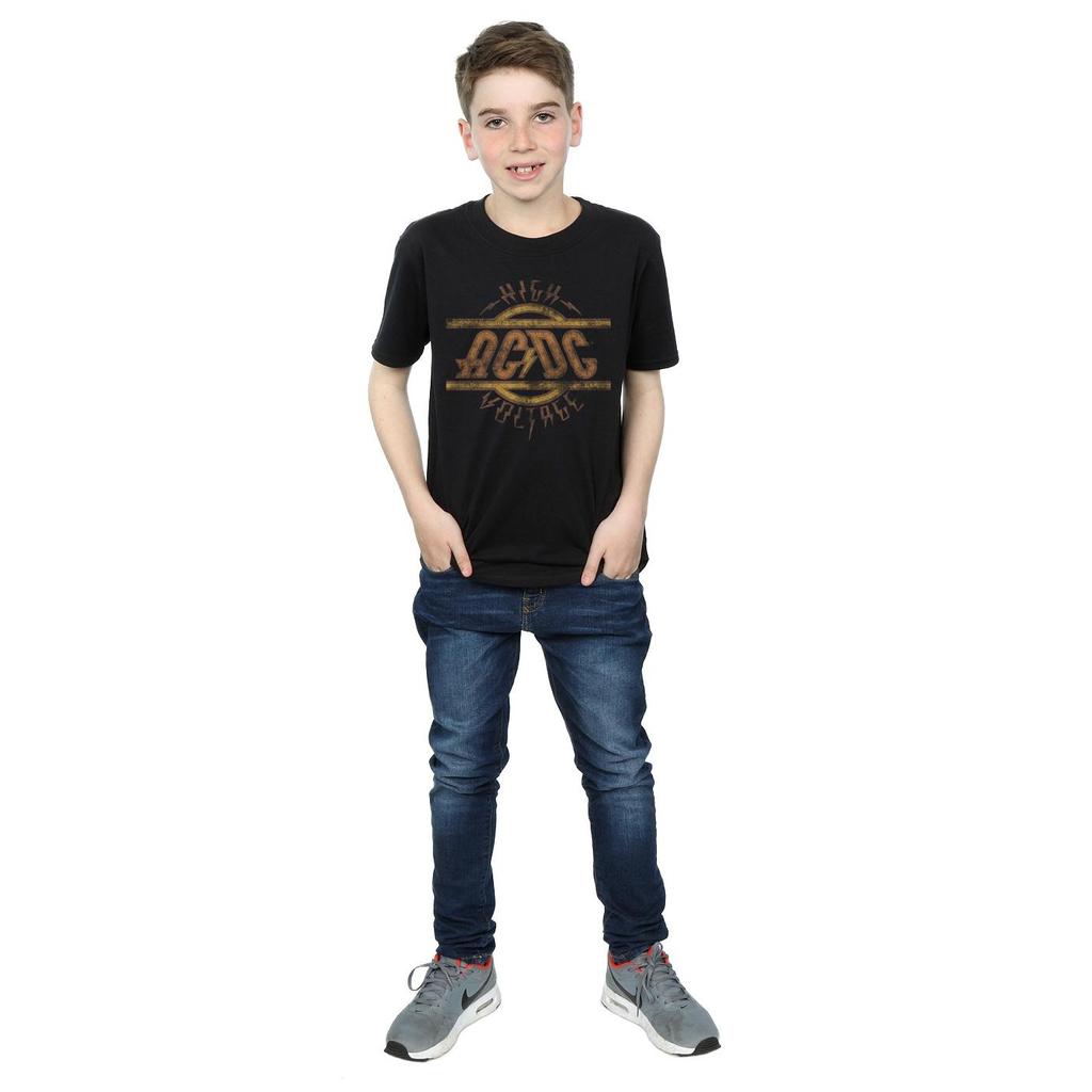 AC/DC Boys High Voltage Distressed Logo T-Shirt