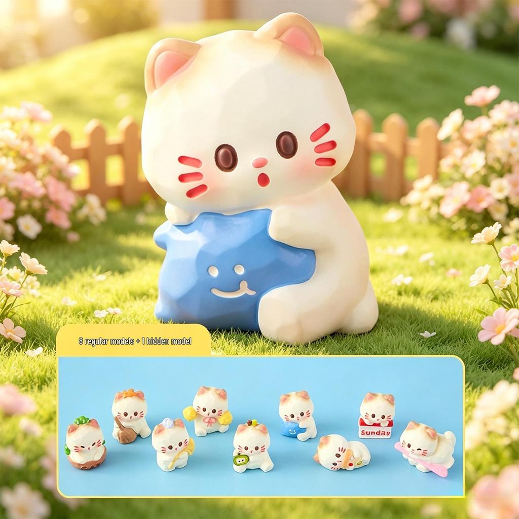 Chao Wan Super Stable Emotion Little Fairy Luo - Second Wave Flocked Blind Box Cute Desktop Decoration Ornament.