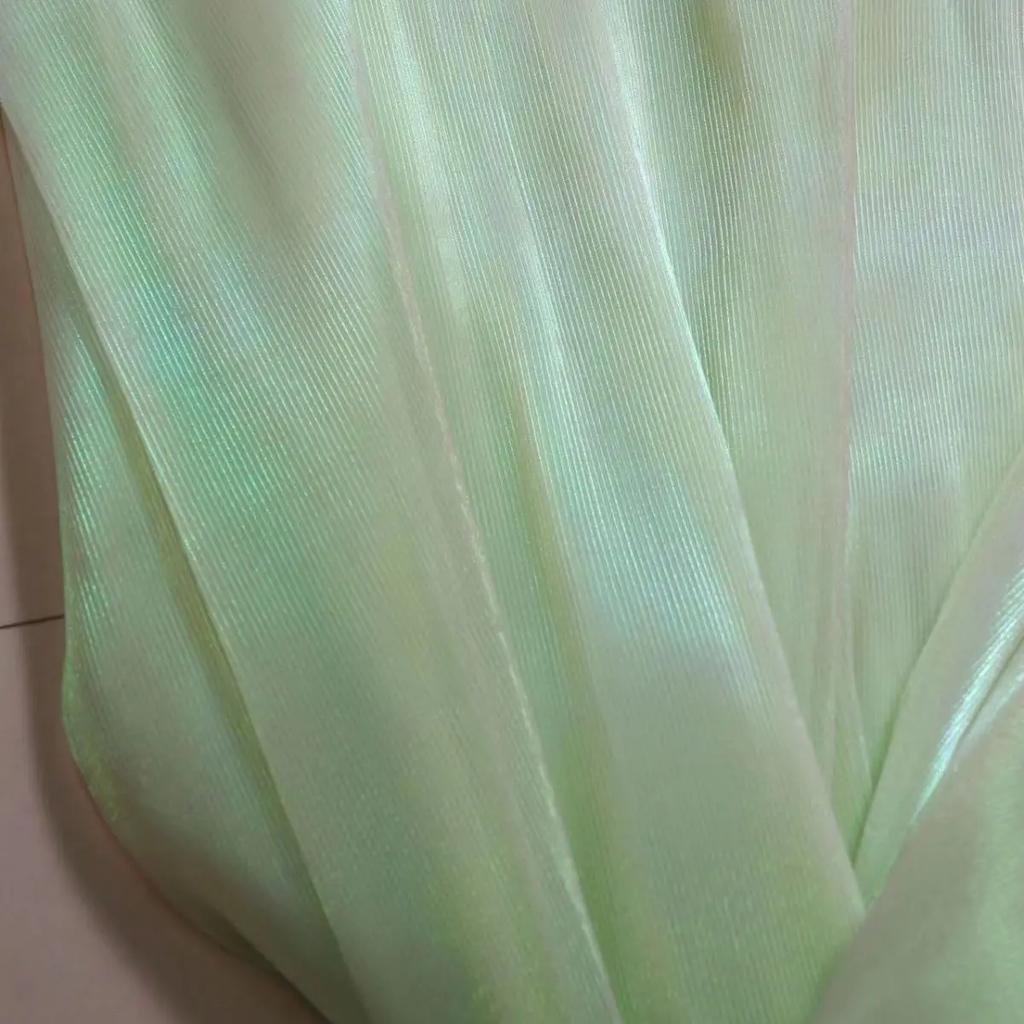 Syrena Himeji Tekstura Plisowana Tkanina Organzowa Na Metry do Dekoracji Bukietów Ślubnych Tkanina Krawiecka Miękki Gradient Biały Niebieski