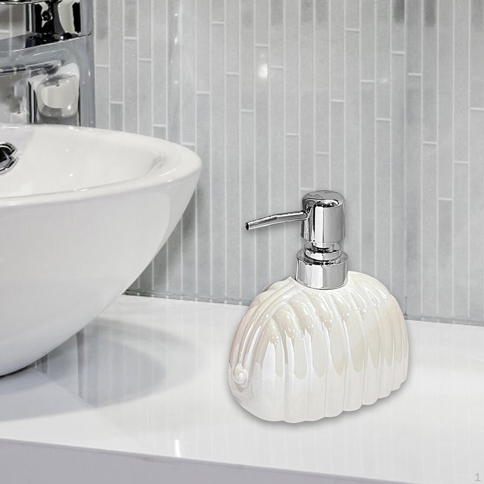 

Керамический контейнер для мыла с насосом для использования в ванной комнате белый