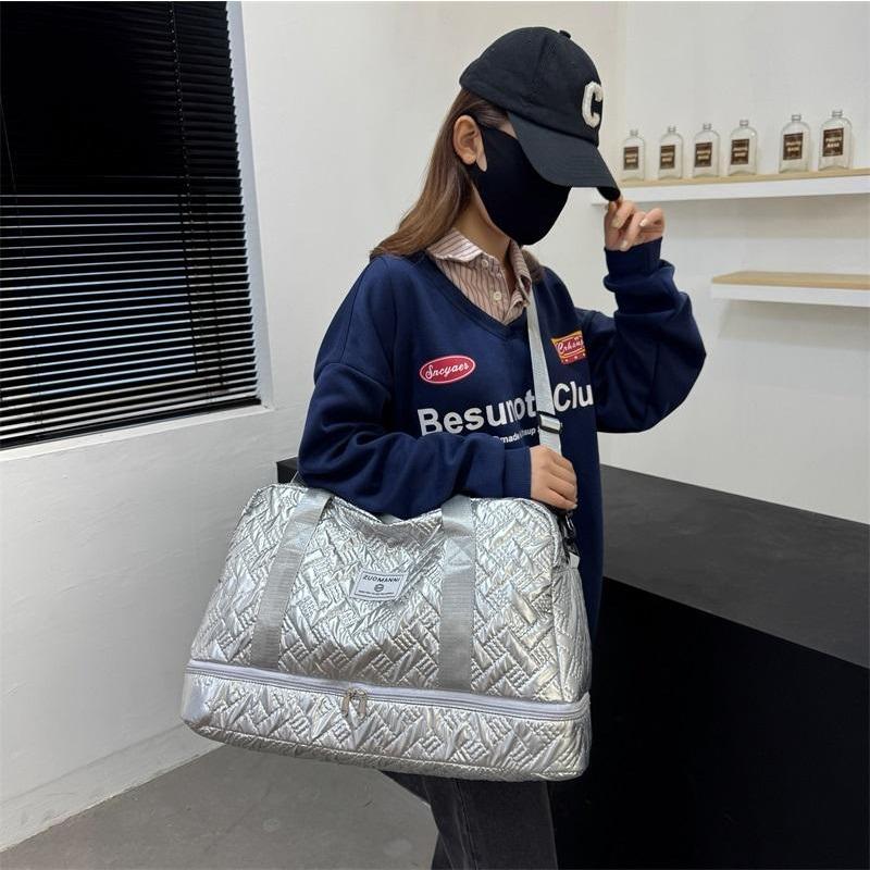 Reisetasche, getrennt für Trocken- und Nassbereich, Sport- und Fitnesstasche, leichte Schulter-Umhängetasche, Aufbewahrungstasche mit Schuhfach, Gepäcktasche