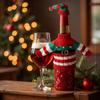 DIY Christmas Wine Bottle Cover Creative Wine Bottle Knitted Sweaters  Table Decoration